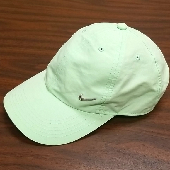 Nike Light Green Ball Cap Silver Swoosh